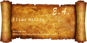 Eliás Attila névjegykártya